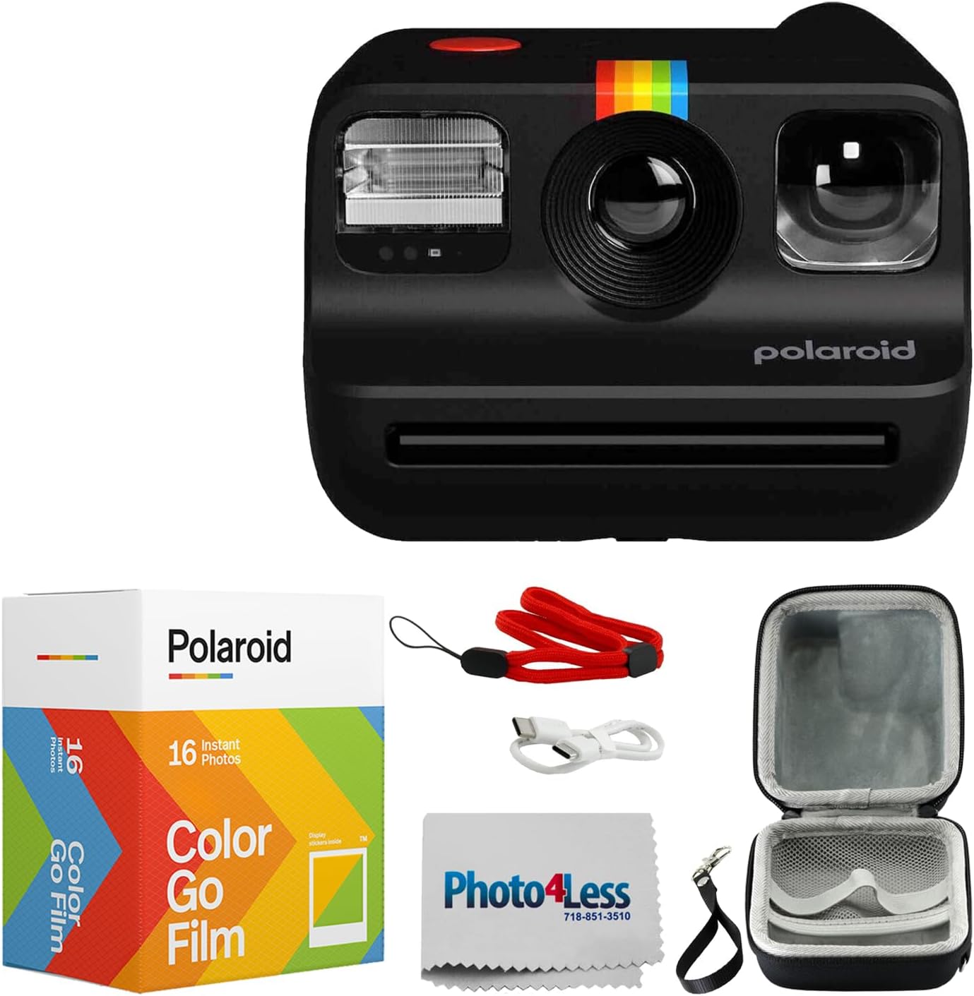Instant Film Pack - Appareil photo instantané mini (noir) livré