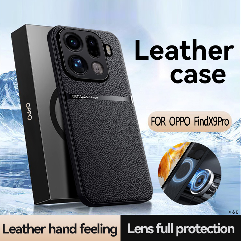 Camera Leather Case - Pour OPPO Find X9 Pro X9