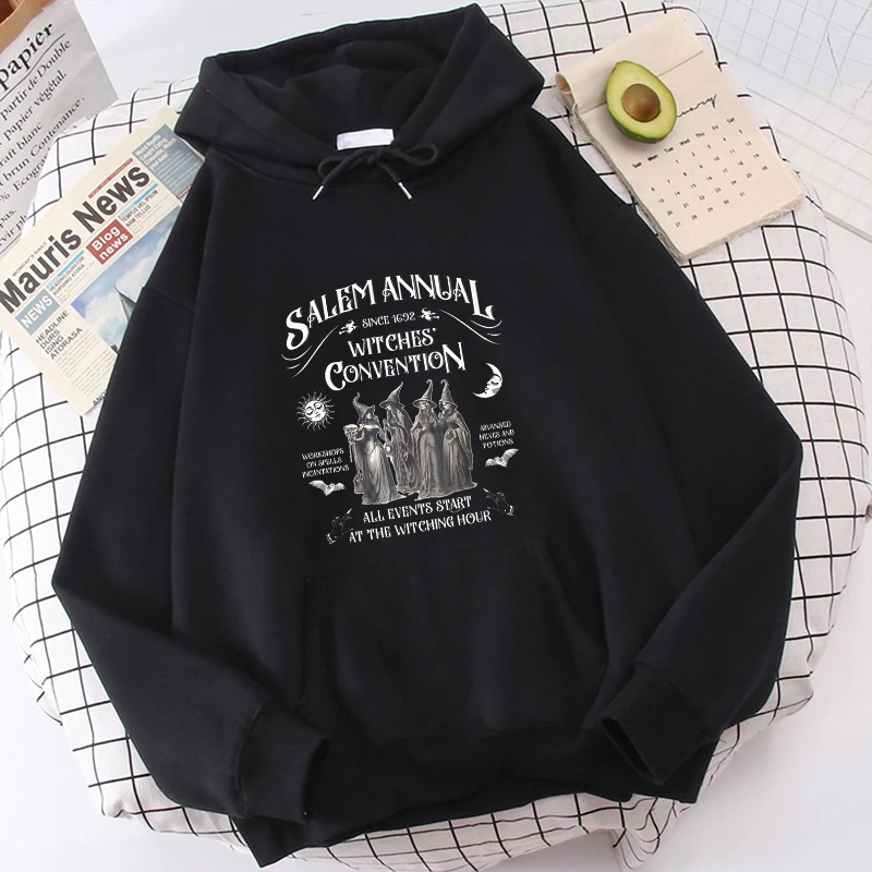 Vintage Zip Hoodie - Salem-Sweats à capuche de sorcière pour