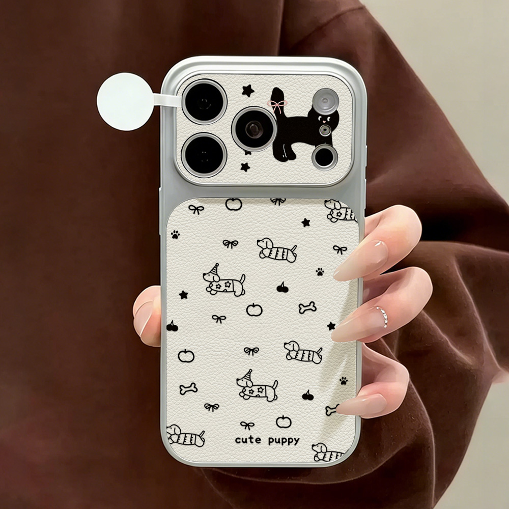 Camera Leather Case - Étui de téléphone en cuir motif