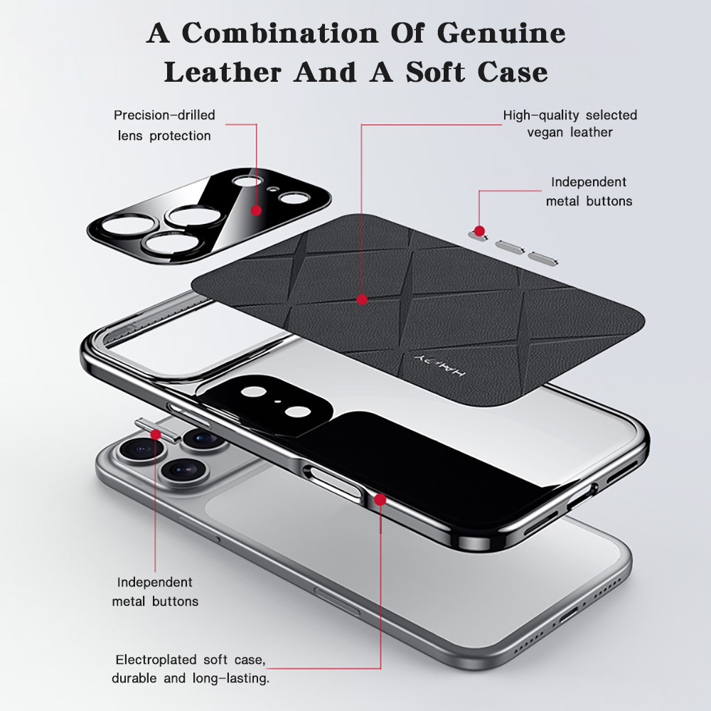 Cadre en cuir placage pour iPh - Camera Leather Case avis et prix