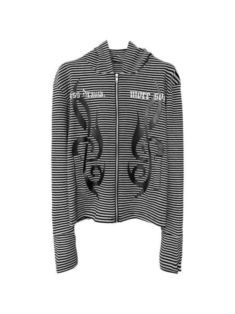 Veste à capuche rayée de style - Vintage Zip Hoodie avis et prix