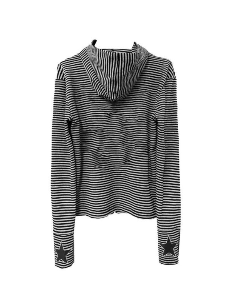 Veste à capuche rayée de style - Vintage Zip Hoodie avis et prix