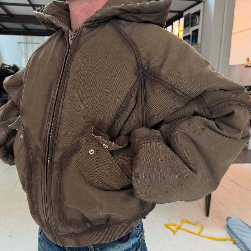 Hommes Surdimensionné Lavé Toi - Vintage Zip Hoodie avis et prix