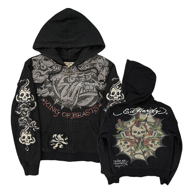 American Gothic Ro Skull Bones - Vintage Zip Hoodie avis et prix