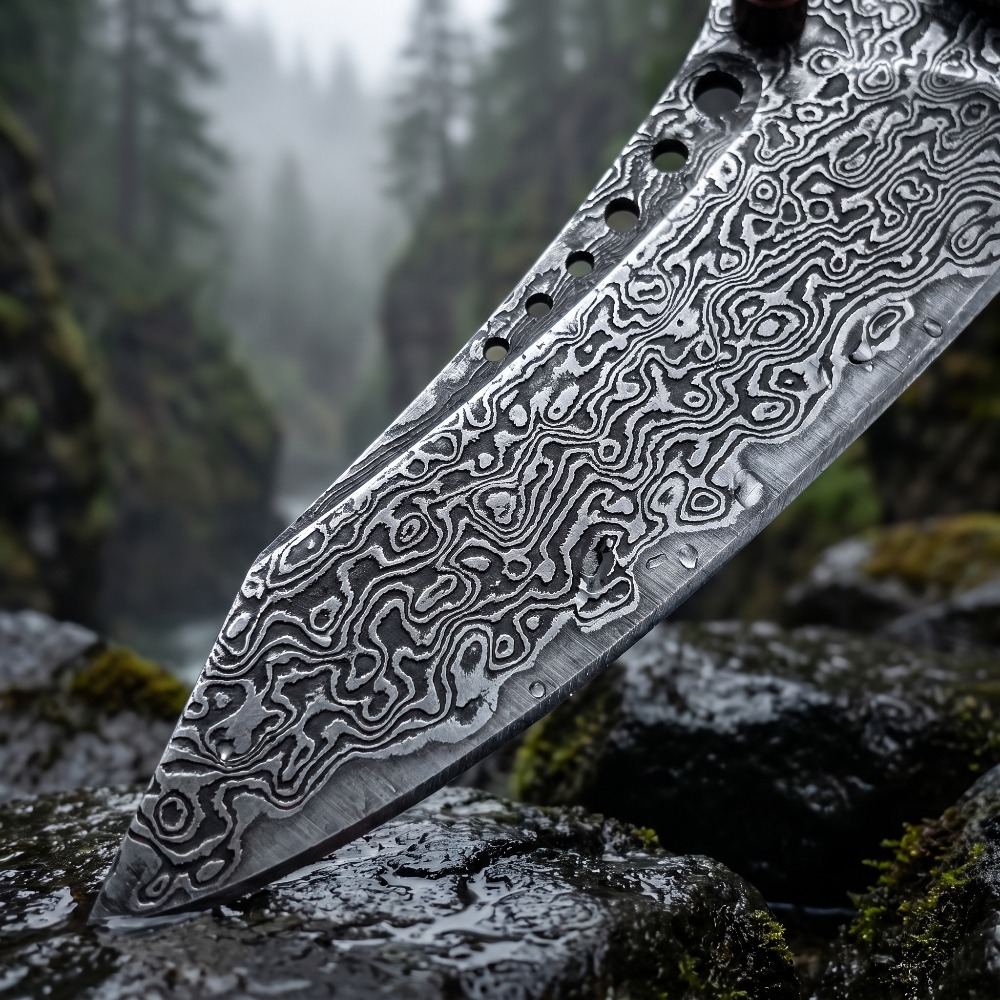 Couteau pliant à motif Damas h - Vintage Collectible Knives avis et prix